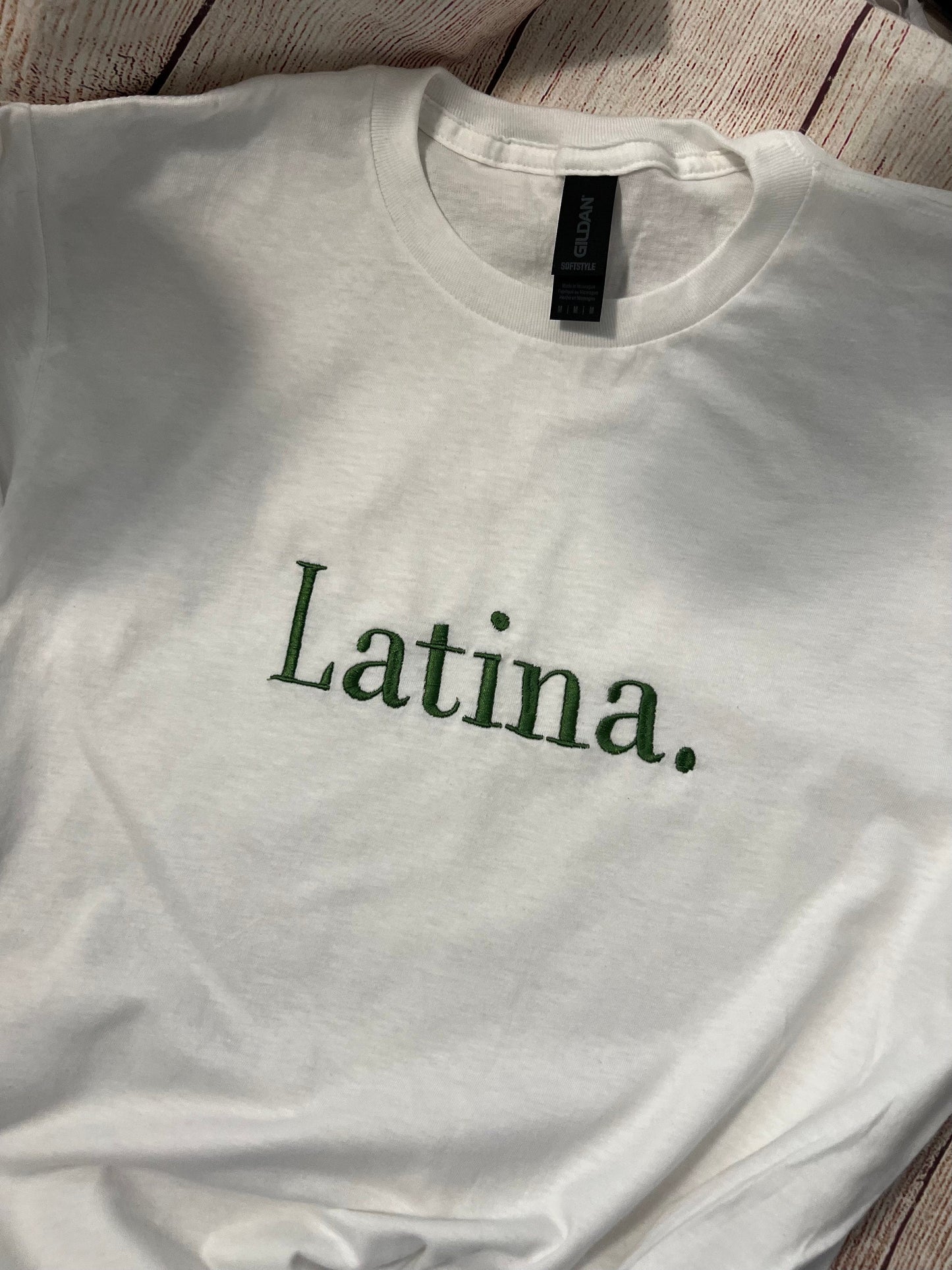 Latina. Embroidered T-shirt