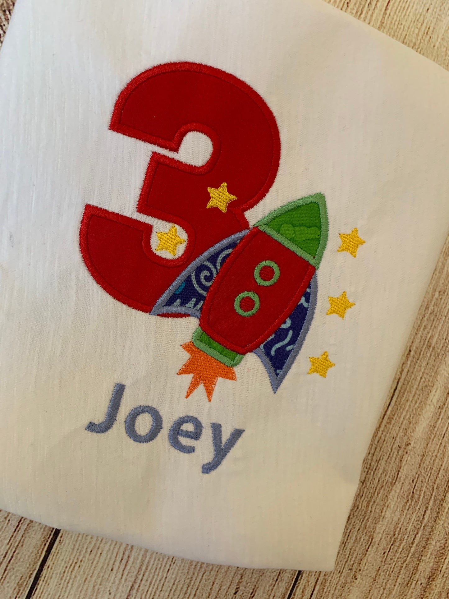 Rocket Man/Space Ship/Launch Birthday T-shirt