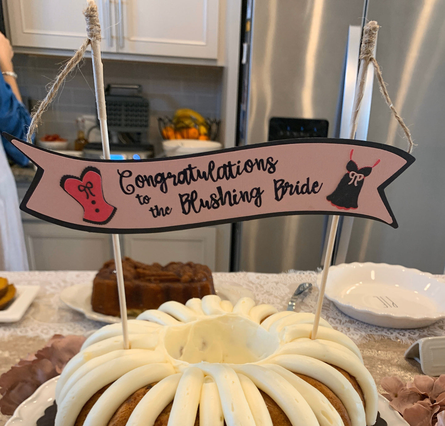 Blushing Bride Cake Topper