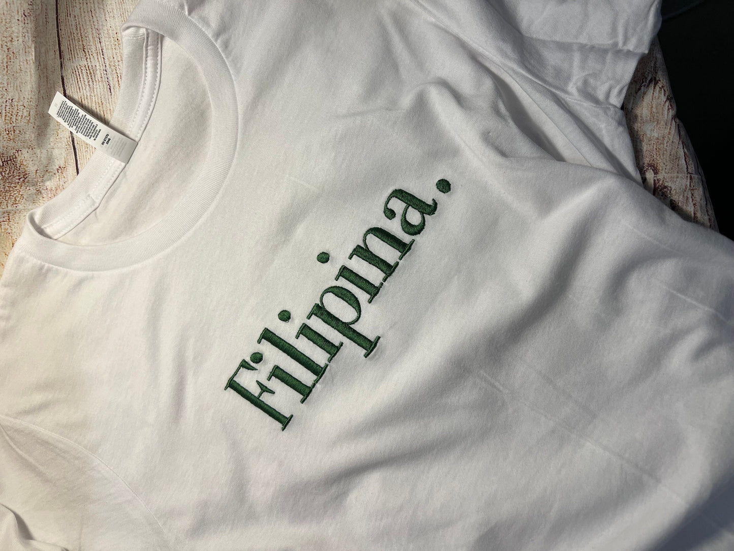 Filipina. Embroidered T-shirt