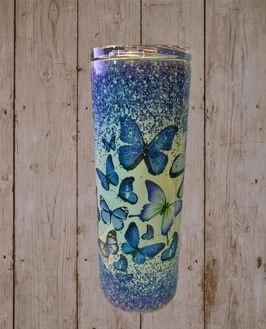 Butterfly Tumbler in pretty purple