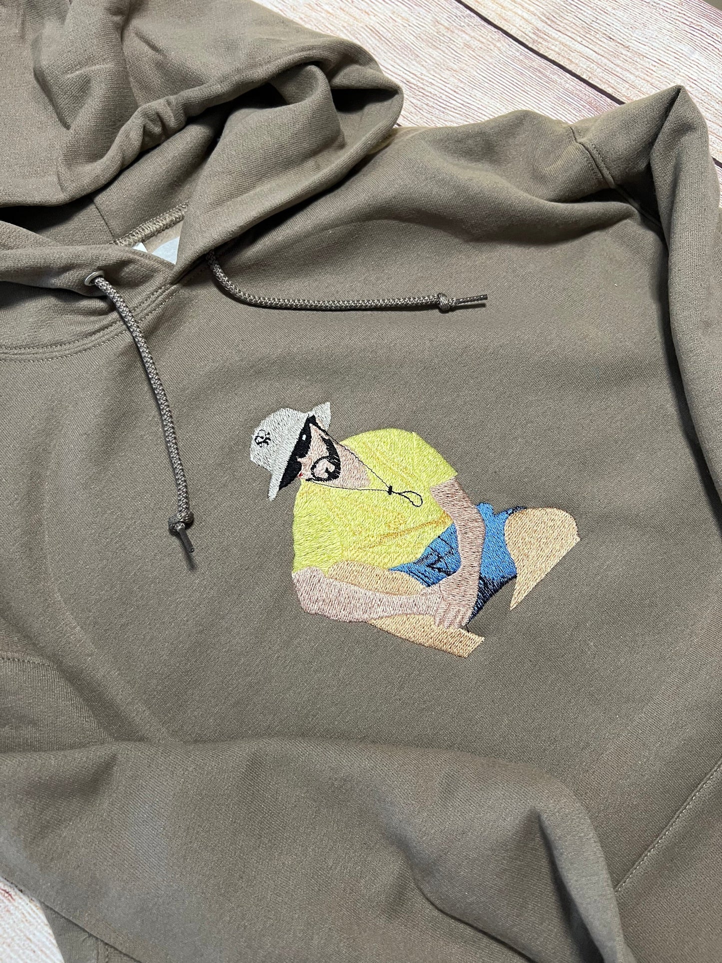 Bad Bunny Chillin Embroidered Hoodie