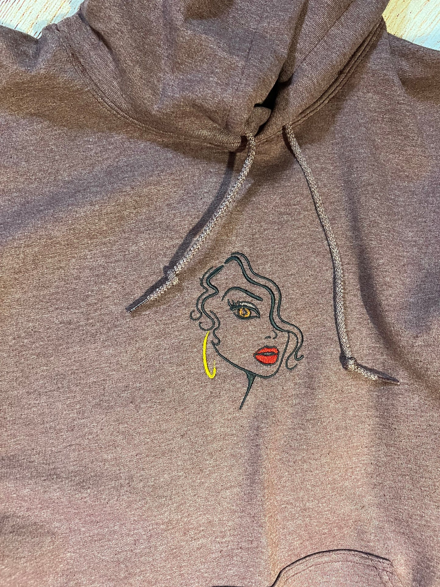 Curly Hair Diva Embroidered Hoodie