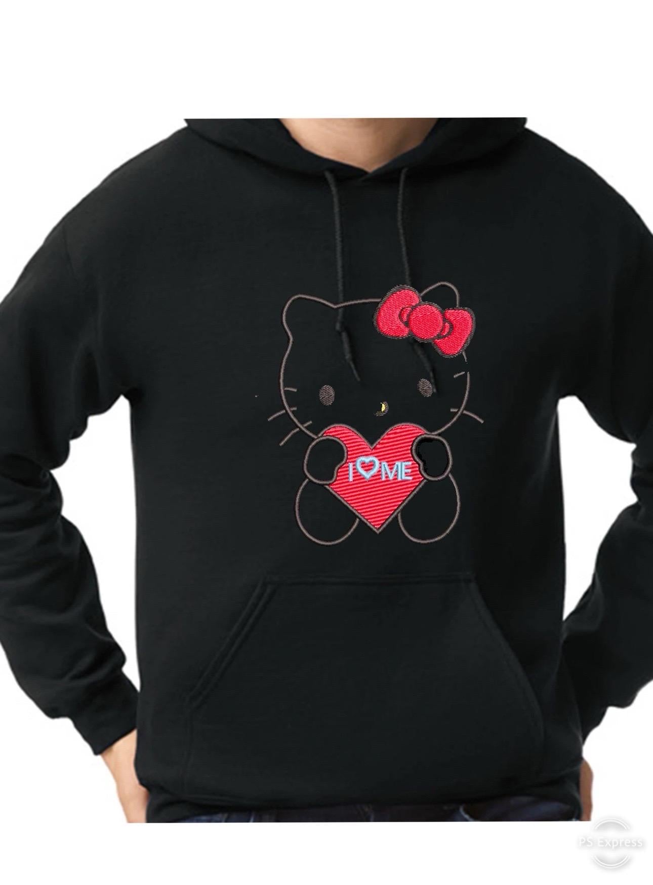 Hey Kitty Embroidered Hoodie