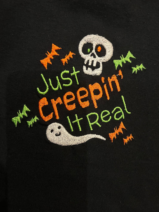 Creepin It Real Embroidered T-shirt