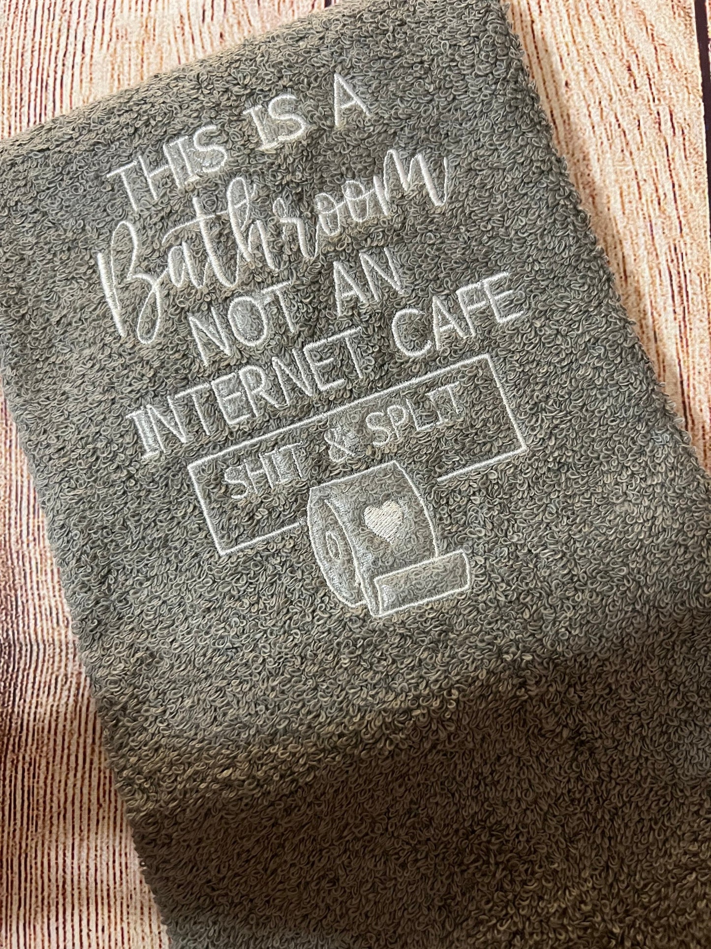 Bathroom Not an Internet Cafe comedic Hand Towel