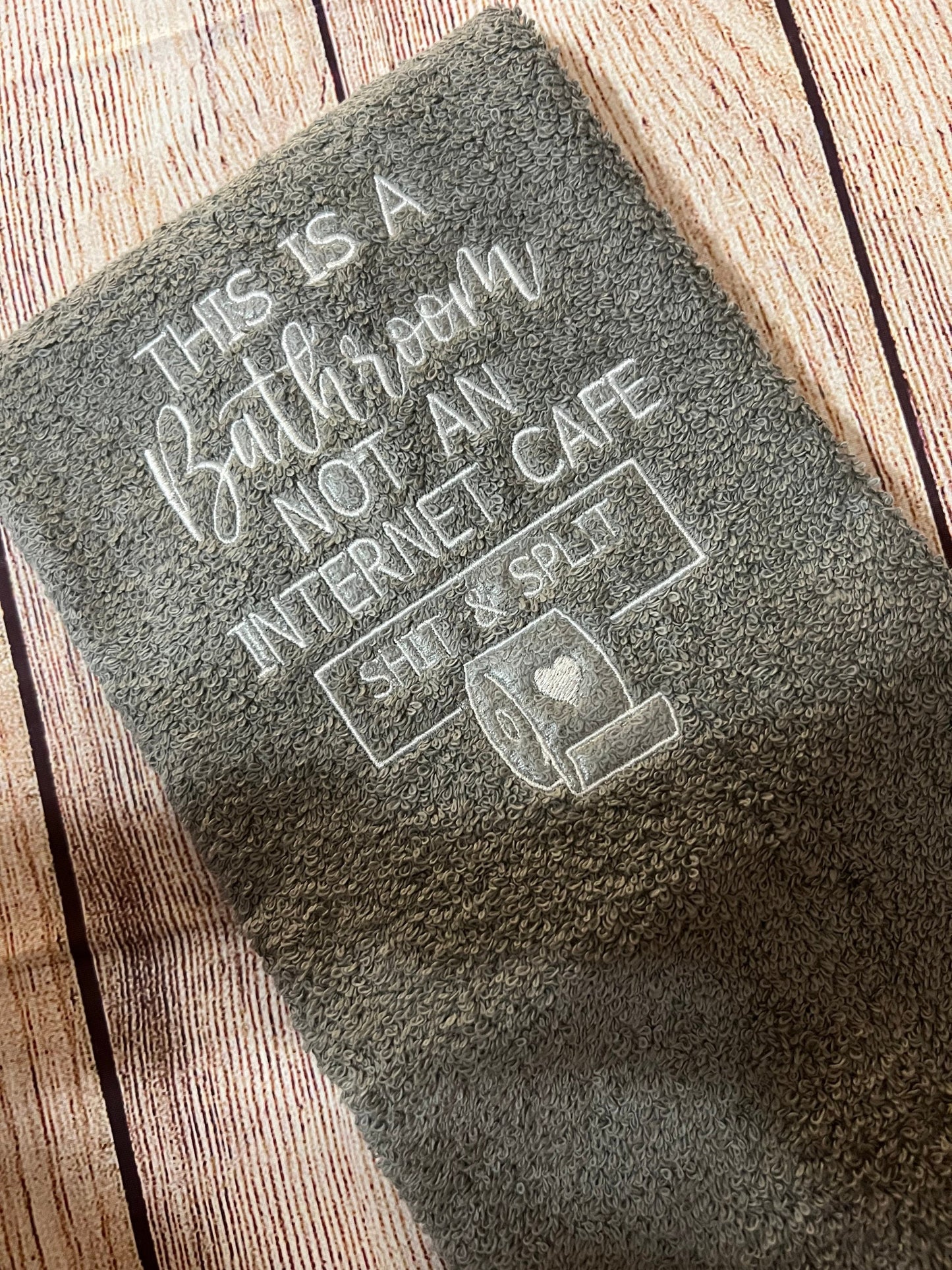 Bathroom Not an Internet Cafe comedic Hand Towel