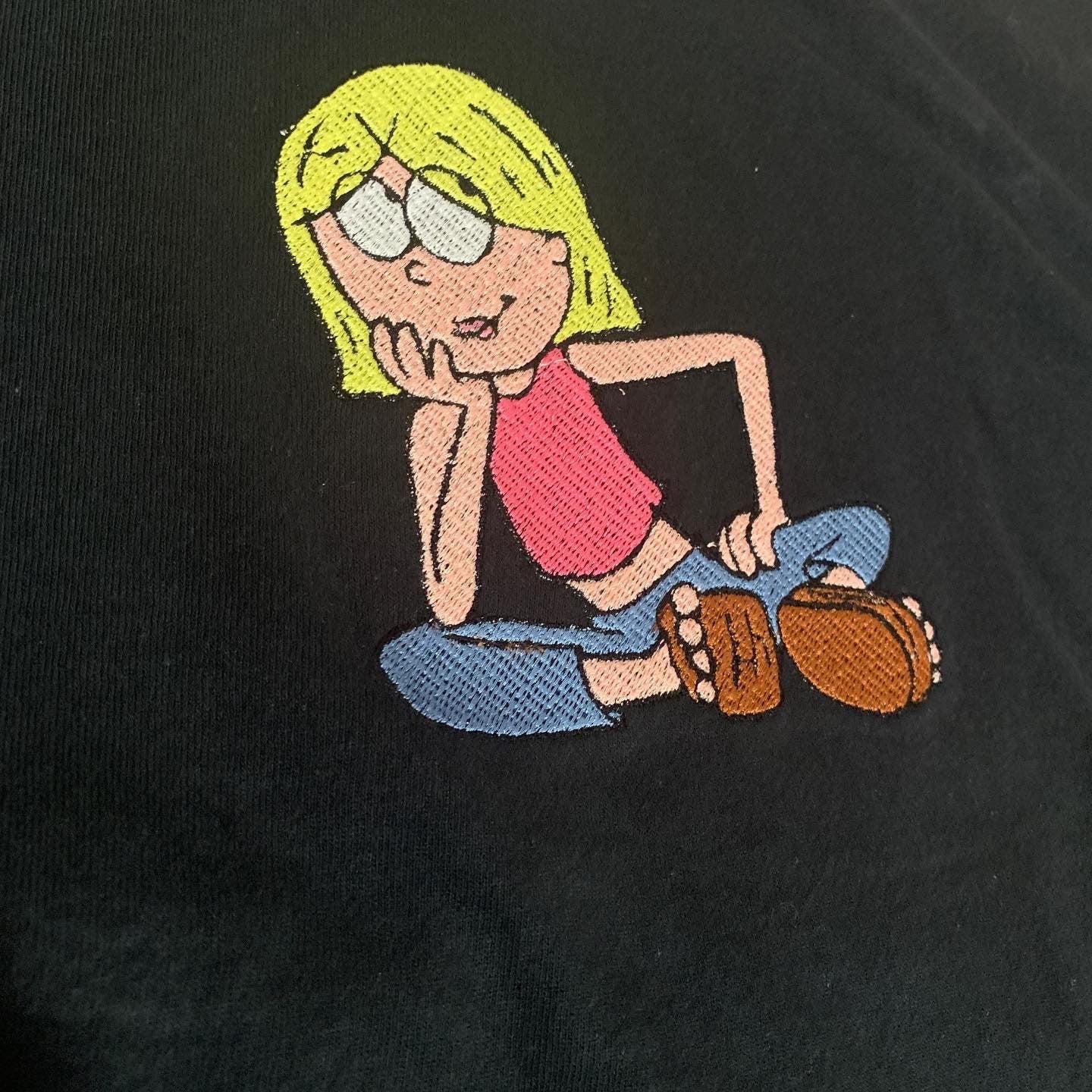 Lizzie McGuire Sitting Down Embroidered T-shirt