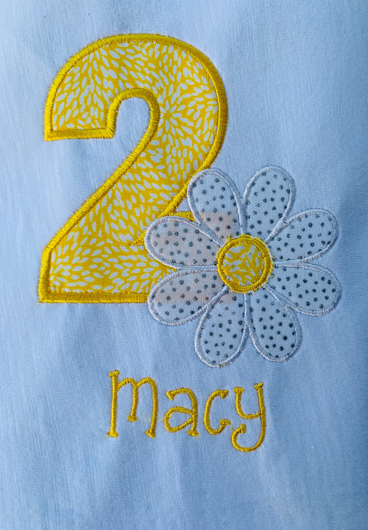 Daisy Flower Birthday T-shirt