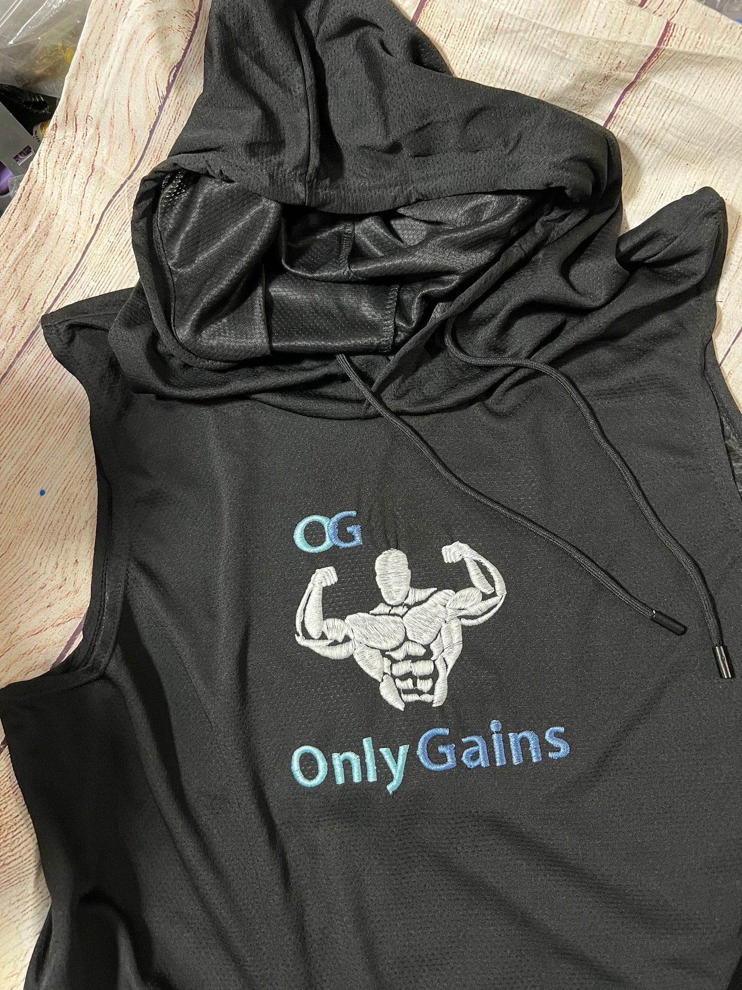 Only Gains Sleeveless Work Out Hoodie