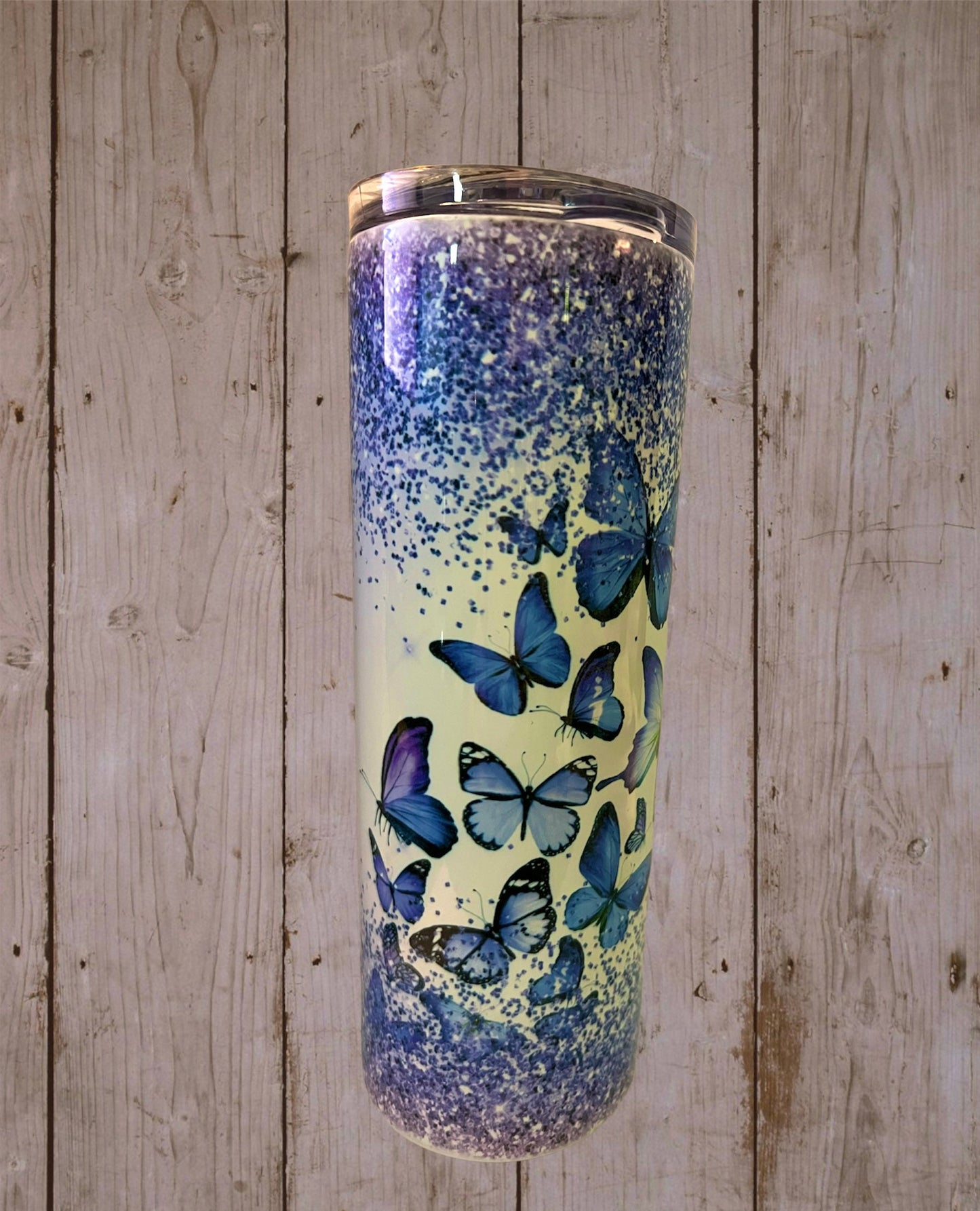 Butterfly Tumbler in pretty purple
