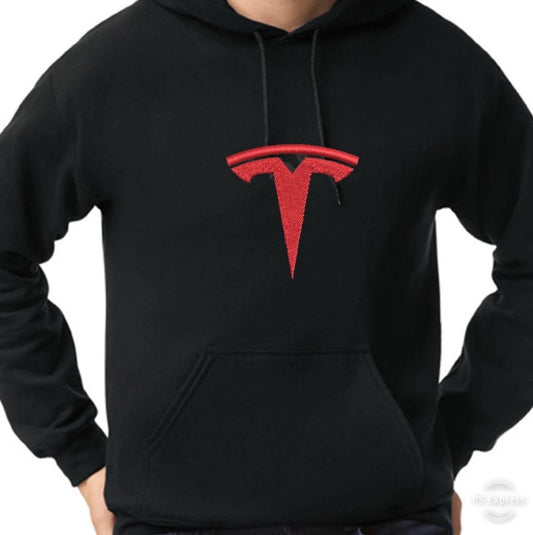 Tesla Inspired Embroidered Hoodie