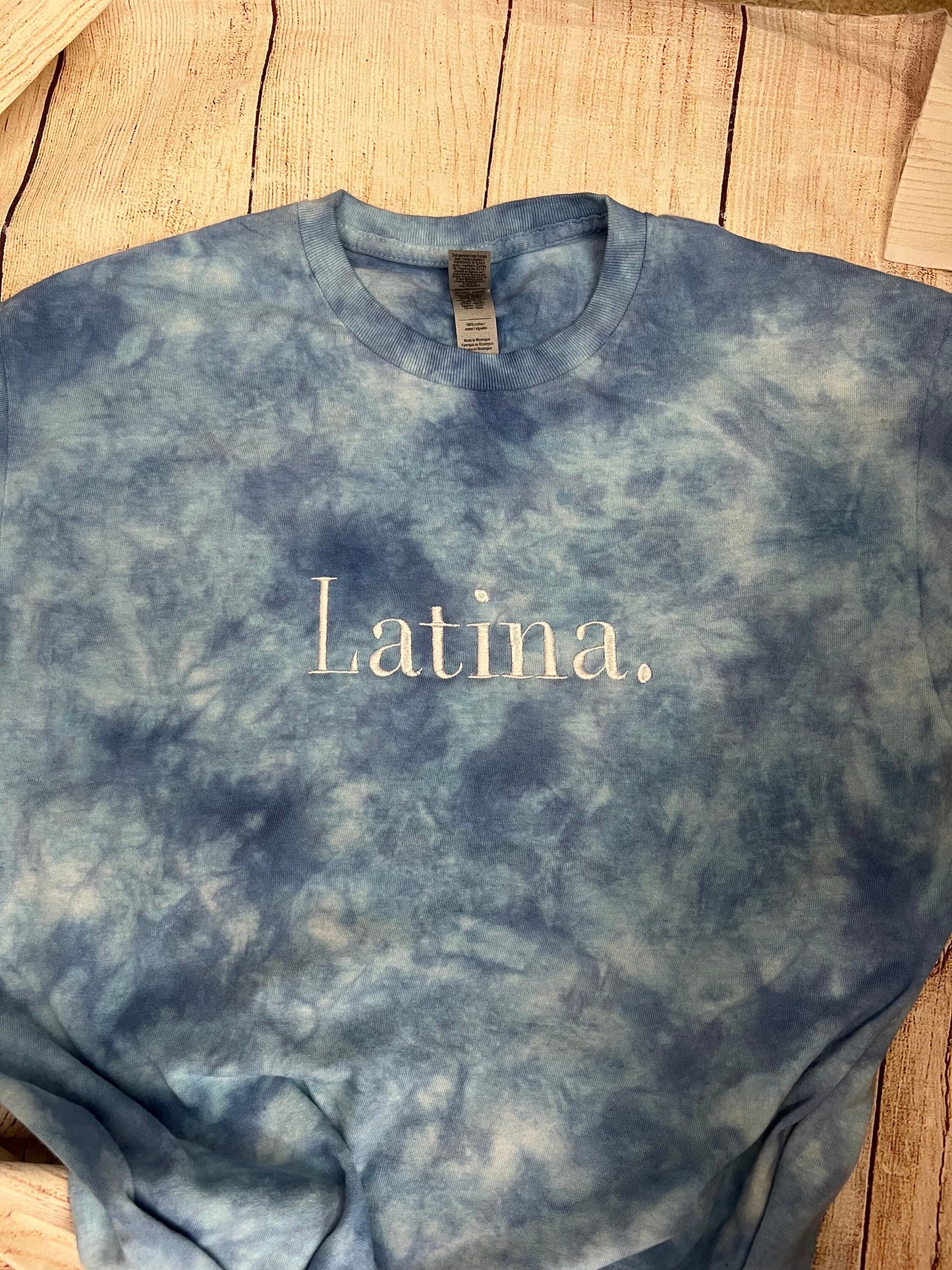 Latina. Embroidered T-shirt