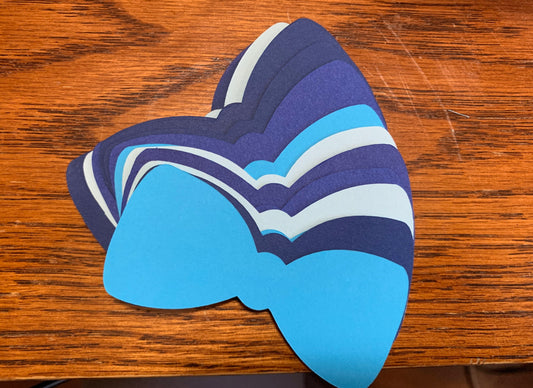 Bow Tie Cut Out - Shades of Blue