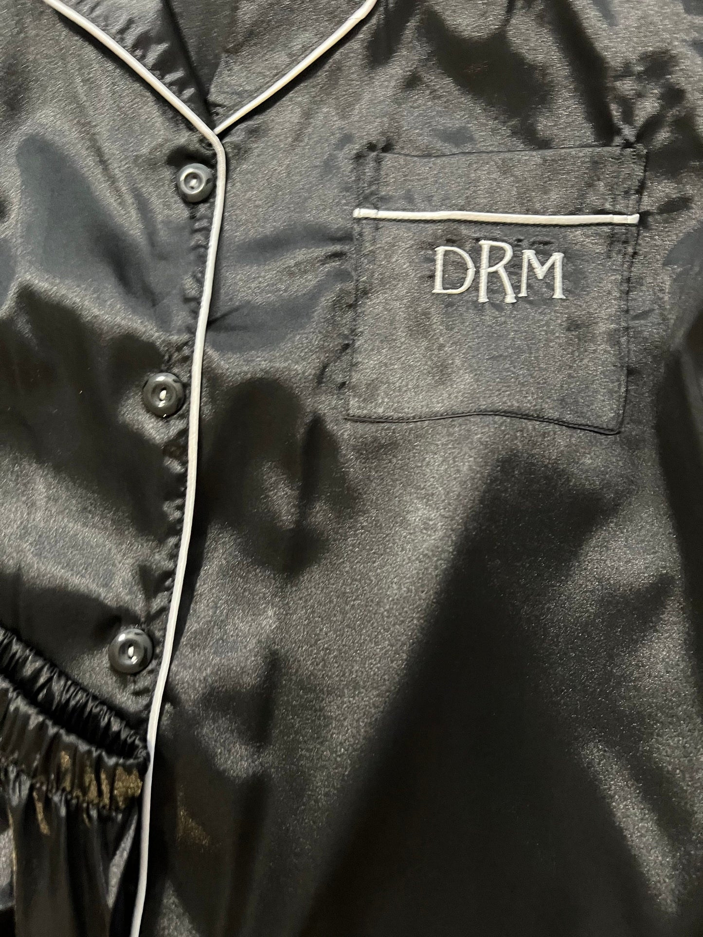 Embroidered Satiny Pajama set