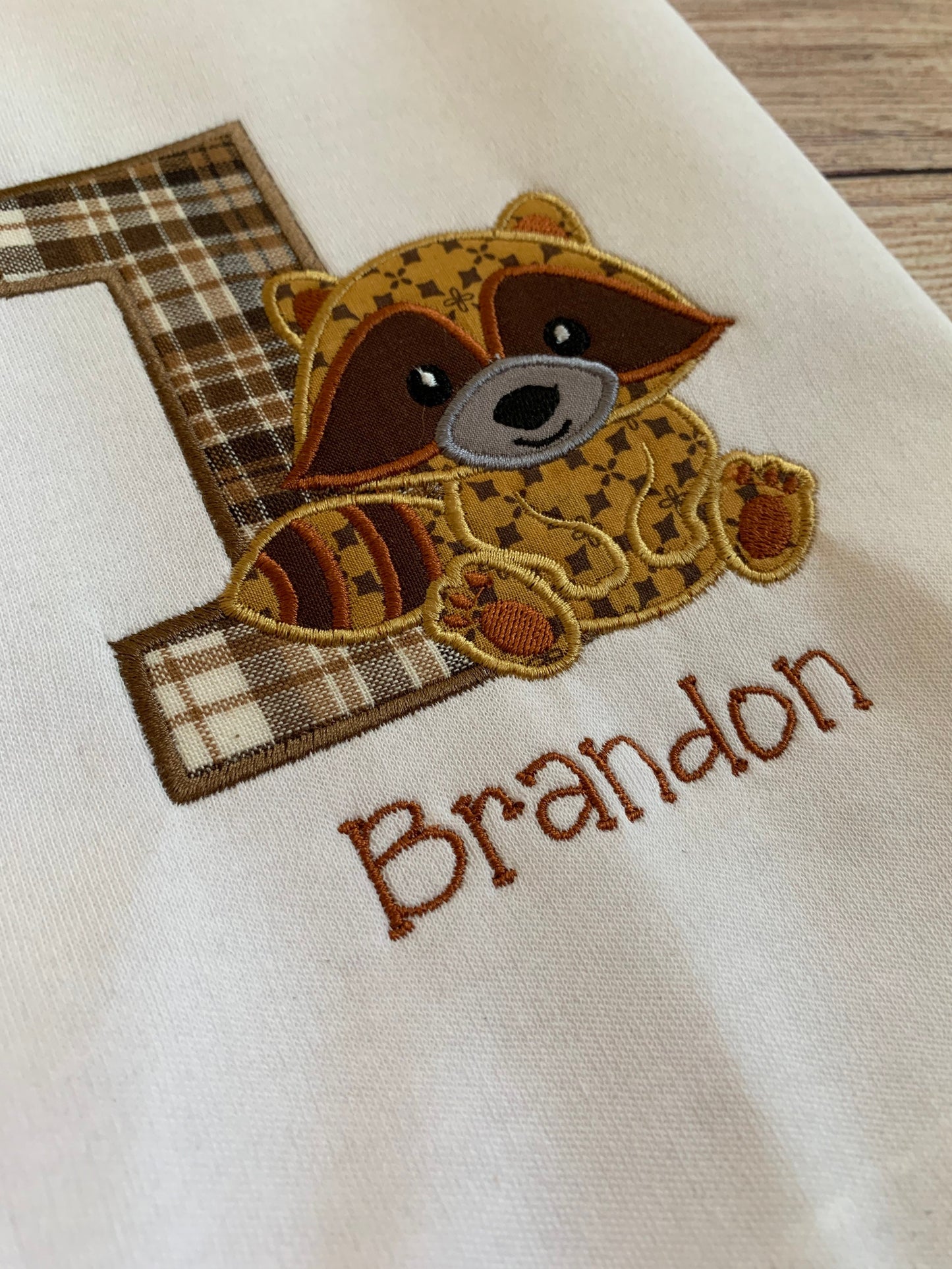 Little Critter Raccoon Embroidered Birthday T-shirt