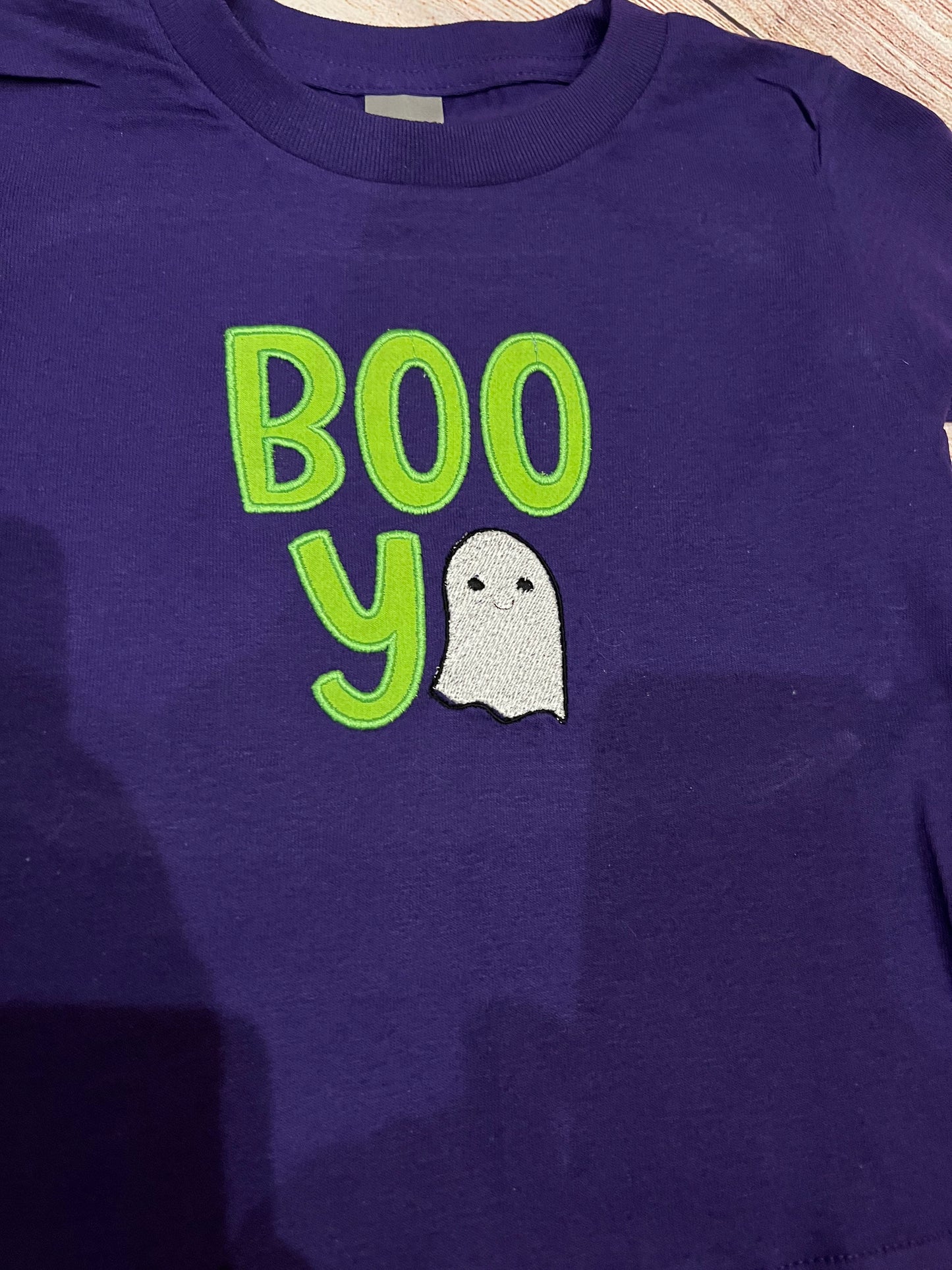 Boo Ya Kids Embroidered Halloween Ghost T-shirt