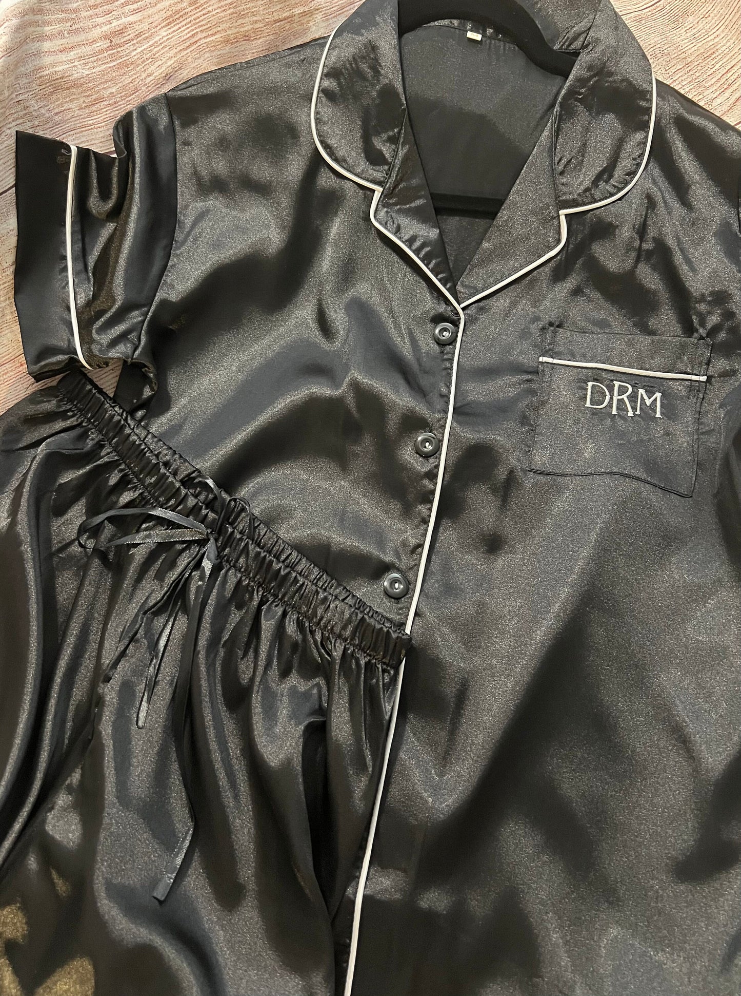 Embroidered Satiny Pajama set