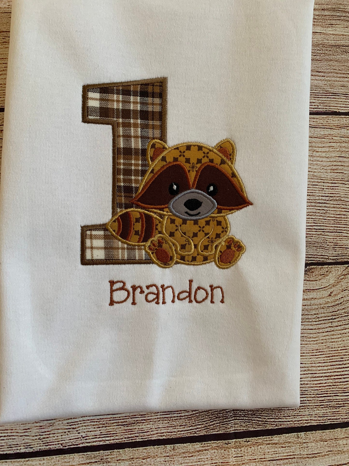 Little Critter Raccoon Embroidered Birthday T-shirt