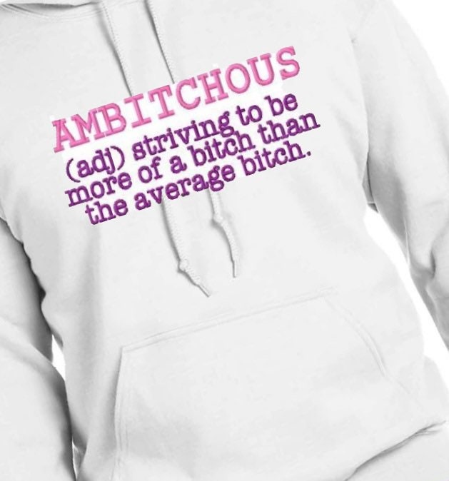 Her Ambitchion Embroidered Hoodie
