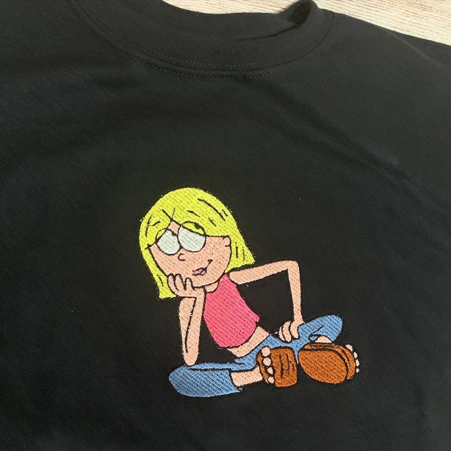 Lizzie McGuire Sitting Down Embroidered T-shirt
