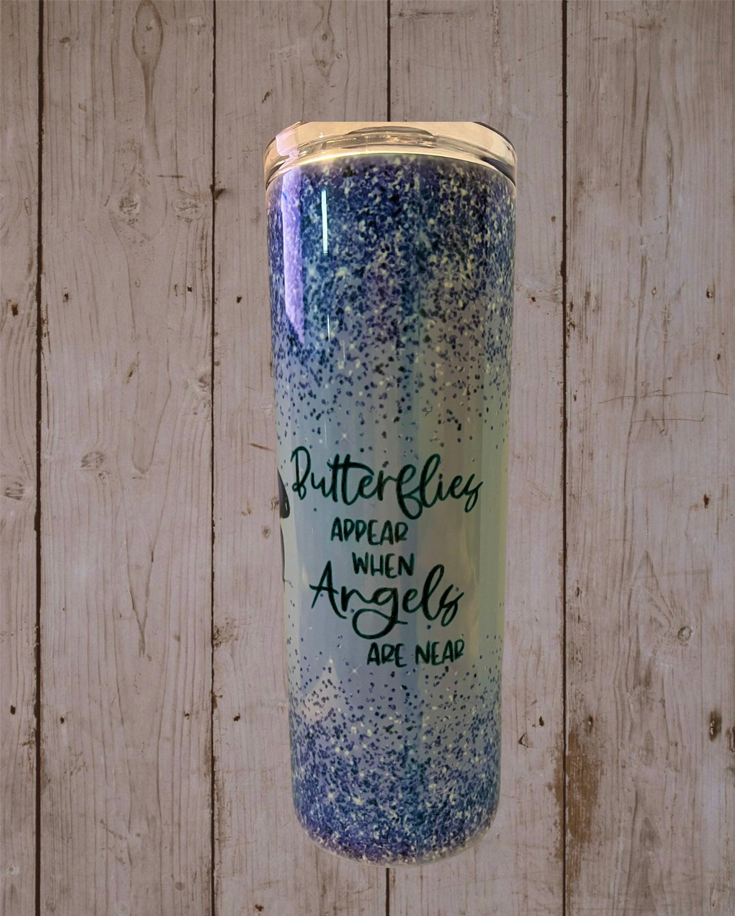 Butterfly Tumbler in pretty purple