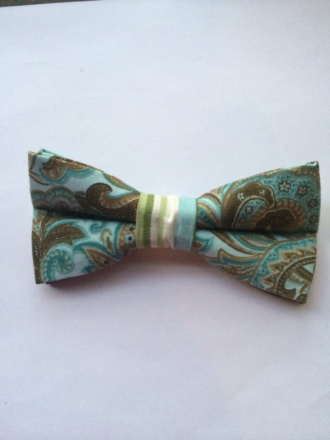 Striping Me Paisley Bow Tie
