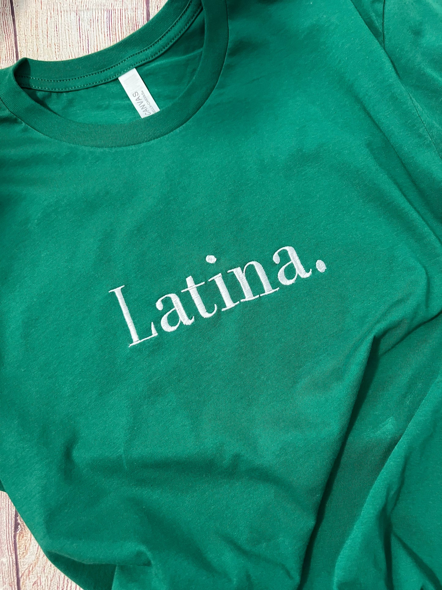 Latina. Embroidered T-shirt