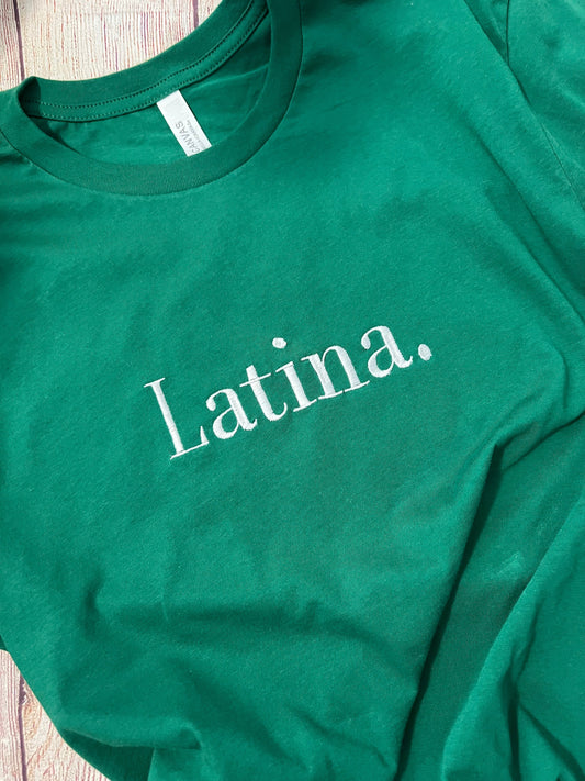 Latina. Embroidered T-shirt
