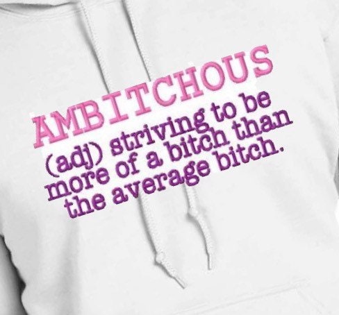 Her Ambitchion Embroidered Hoodie