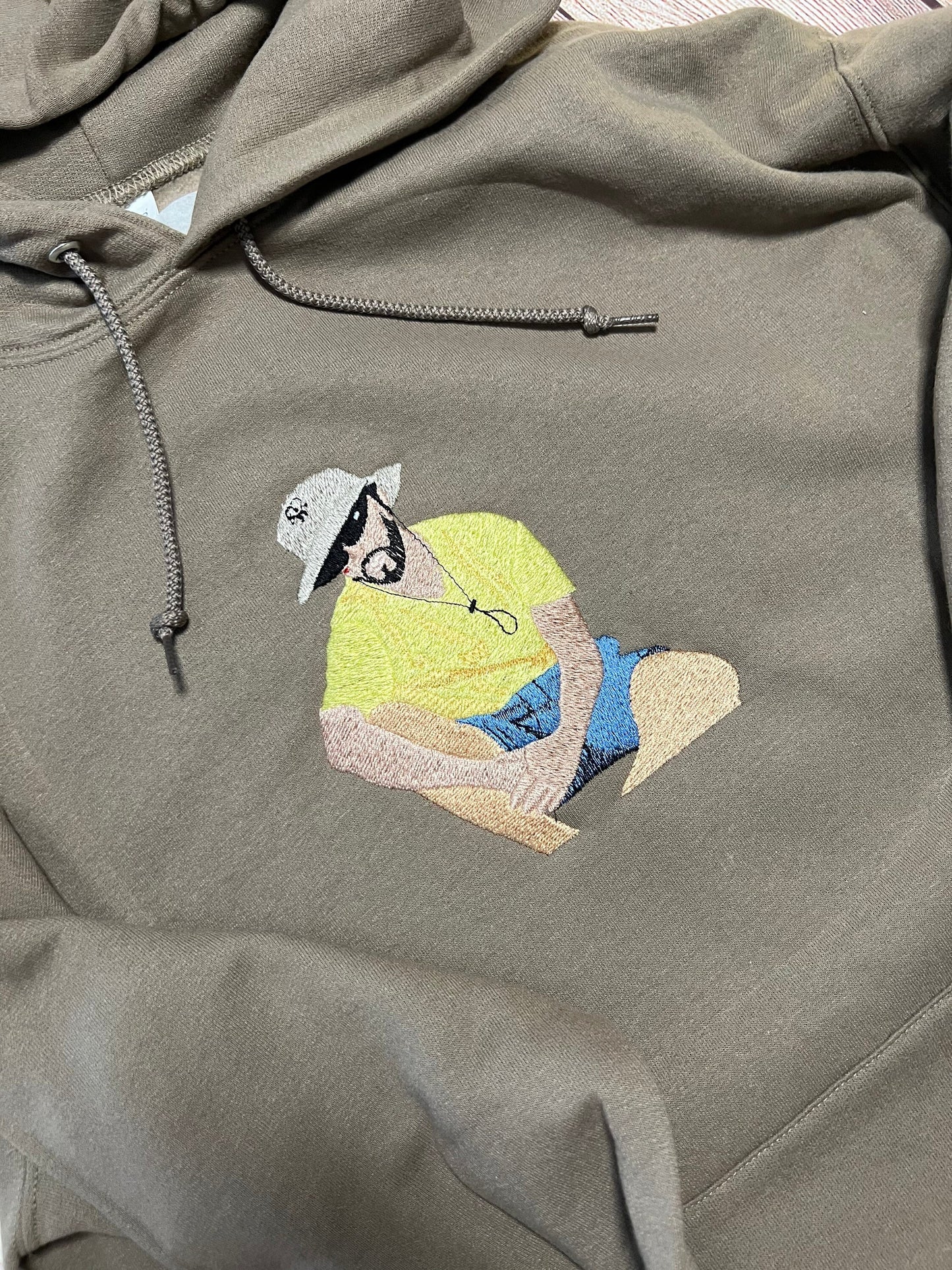 Bad Bunny Chillin Embroidered Hoodie