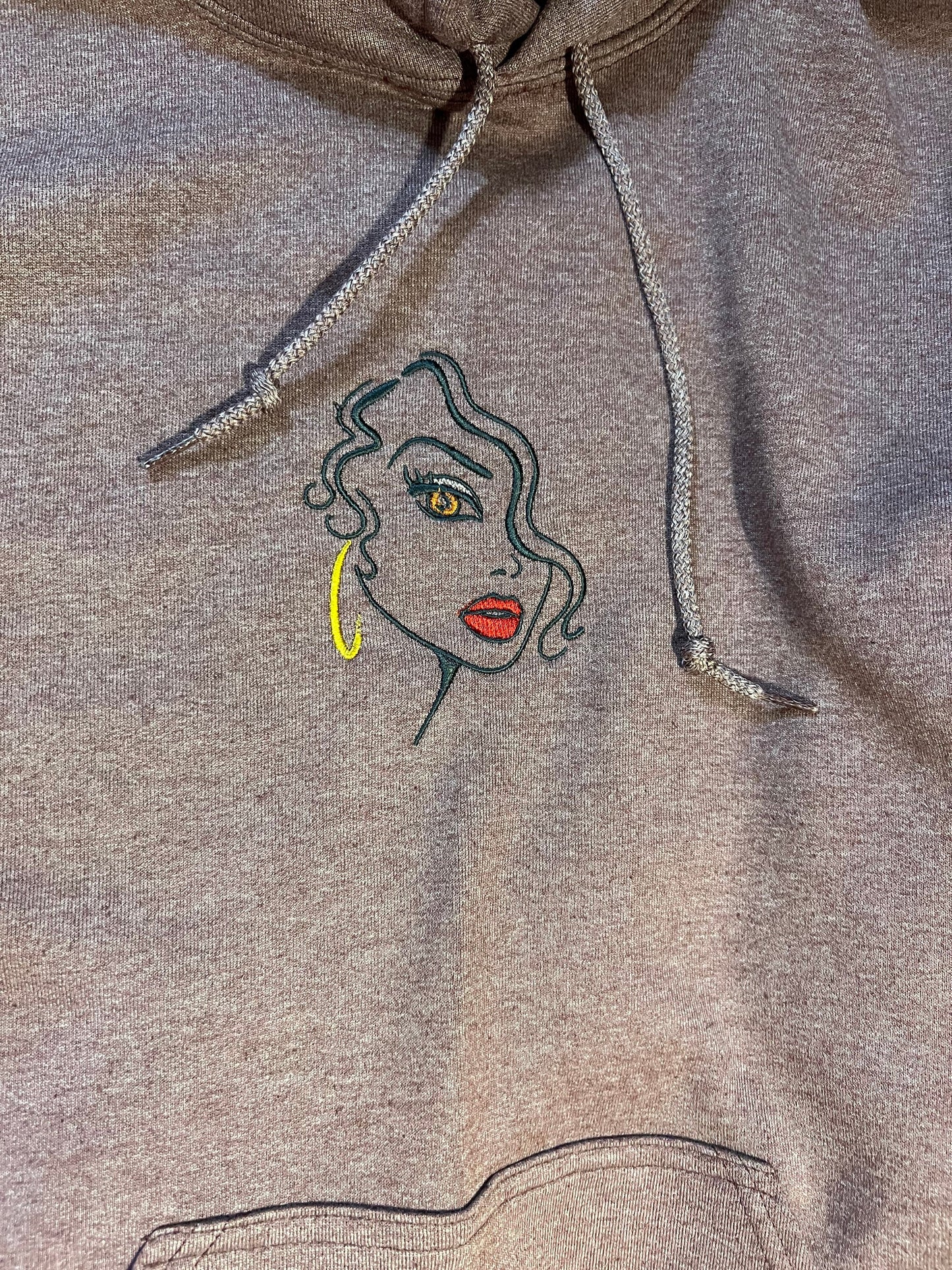 Curly Hair Diva Embroidered Hoodie