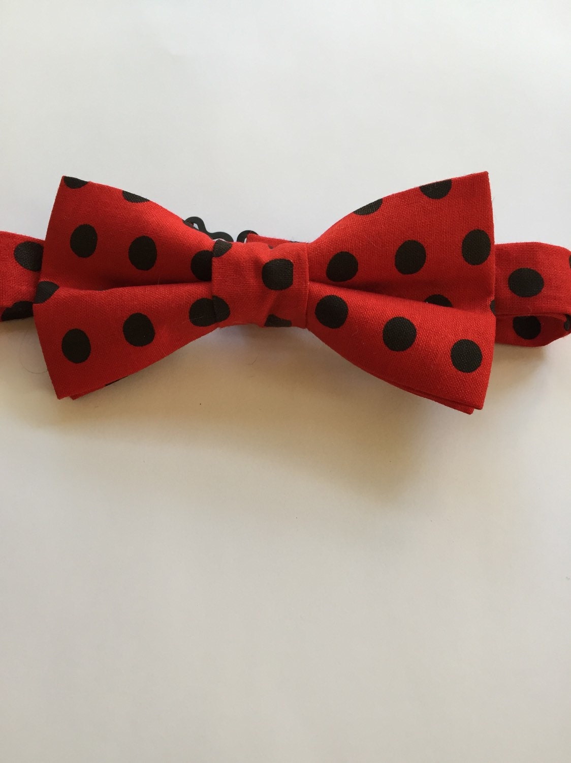 Red w/black polka dots