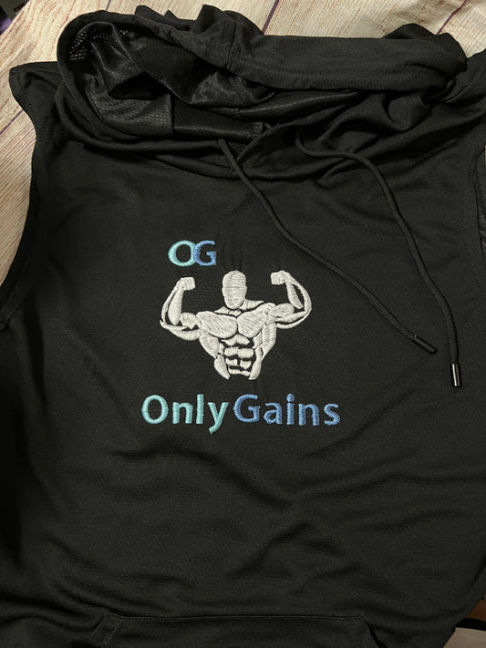 Only Gains Sleeveless Work Out Hoodie