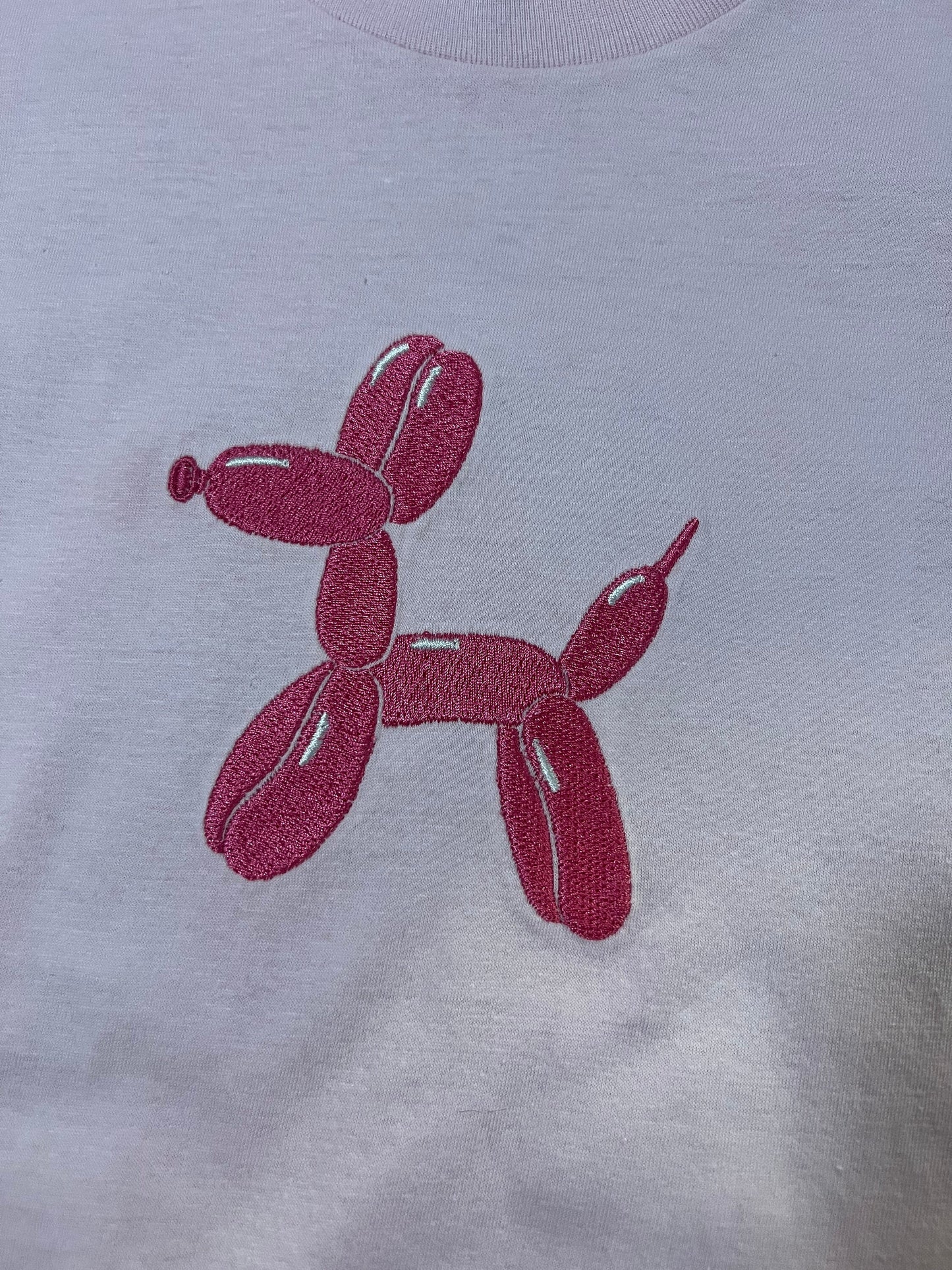 Dog Ballon Embroidered T-shirt