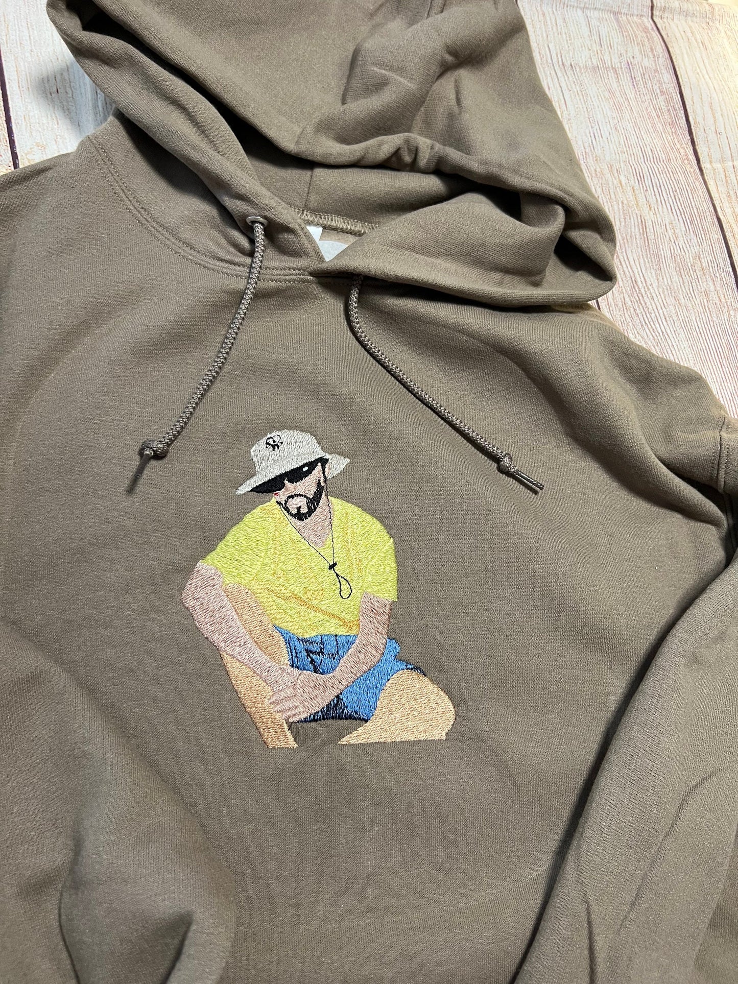 Bad Bunny Chillin Embroidered Hoodie