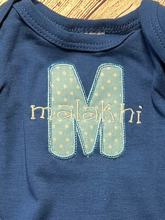 Baby gown w/ baby’s First name and initial