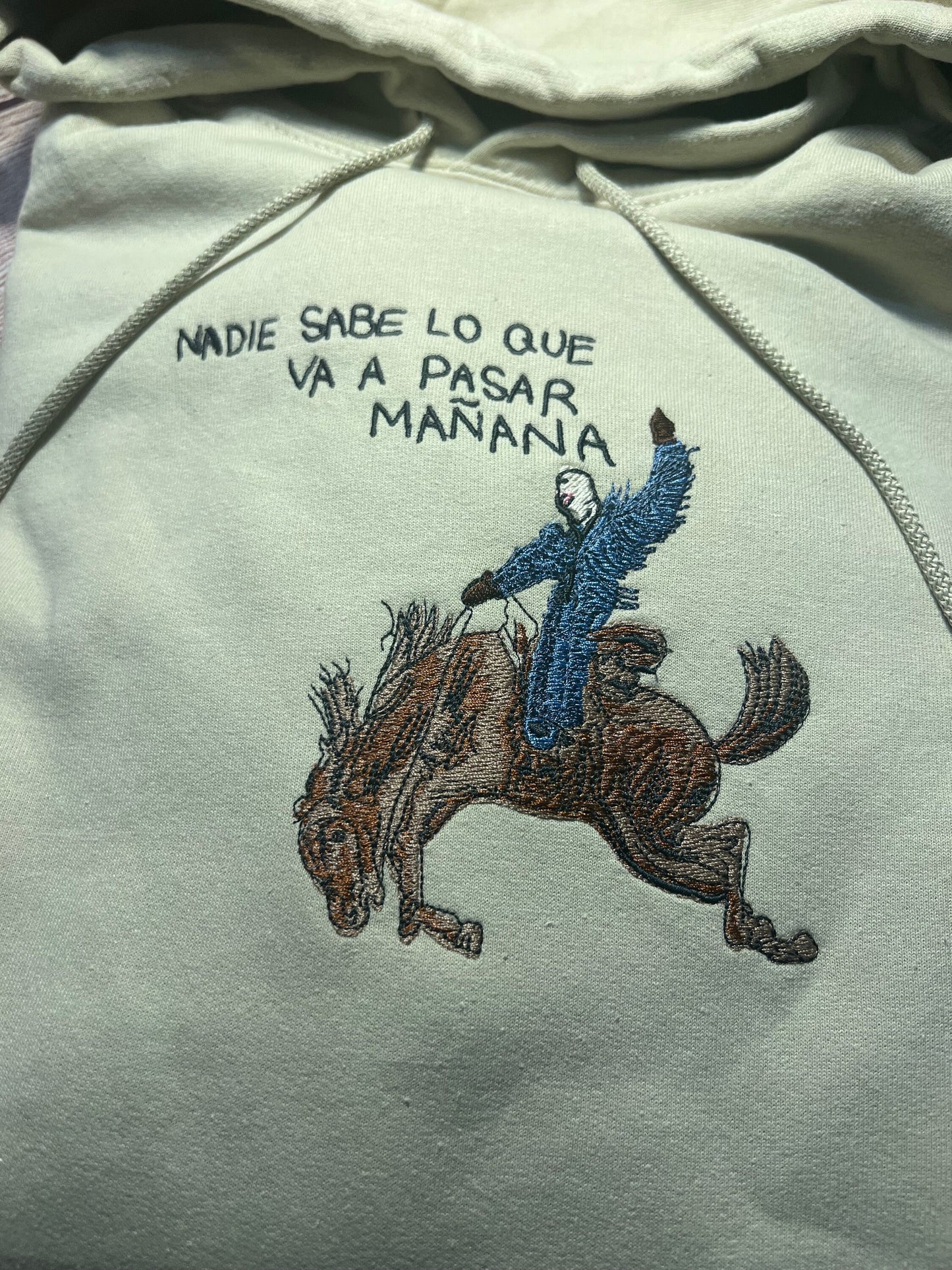 Bad Bunny Nadie Sabe Lo Que Va Pasar Mañana Embroidered Hoodie