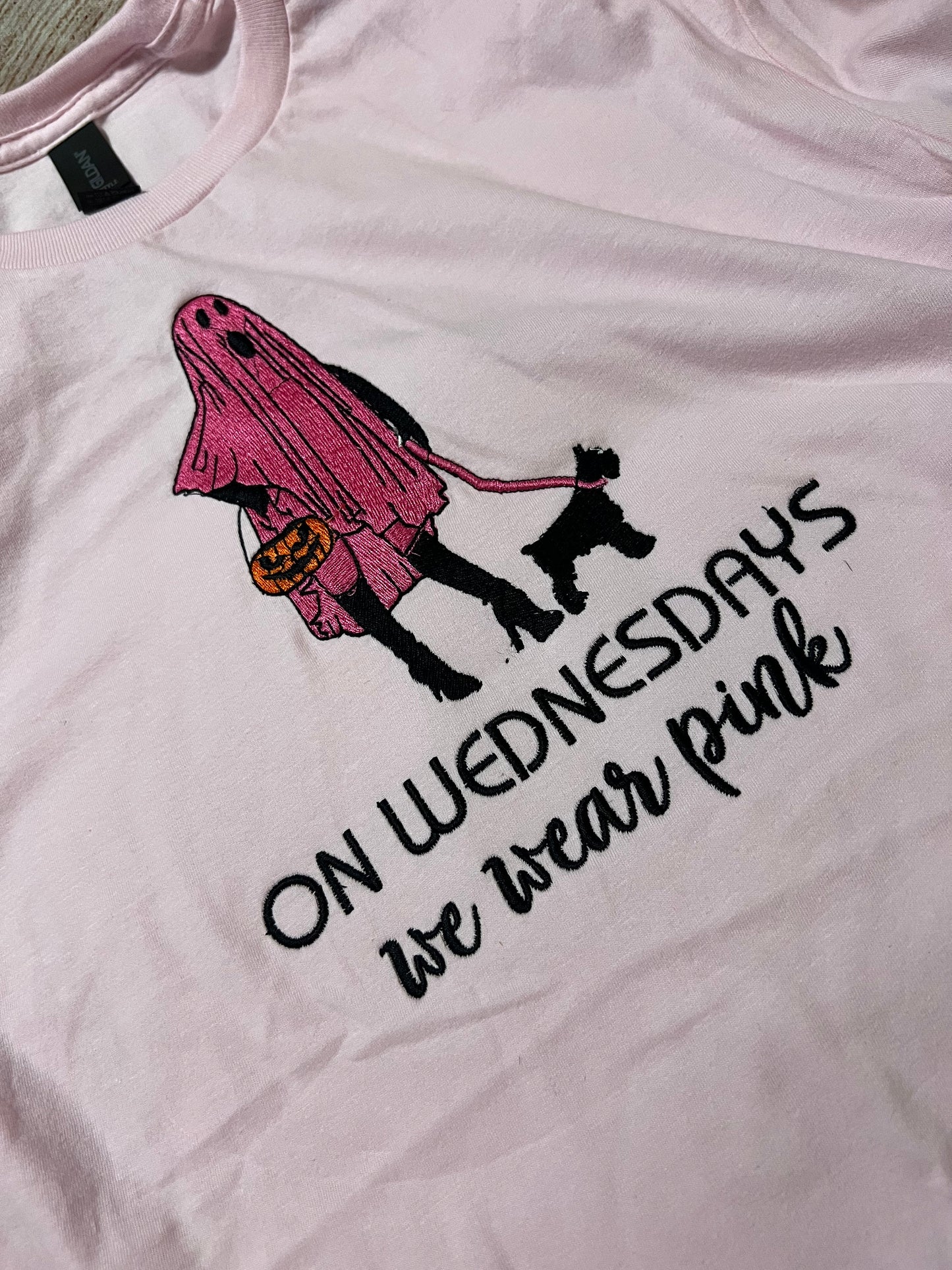 On Wednesday We Wear Pink Embroidered T-shirt